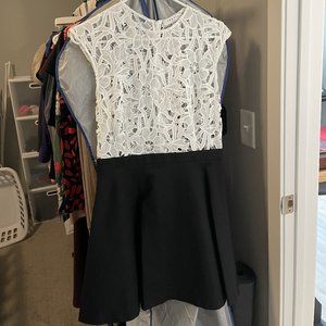 Sandro Black and White Dress